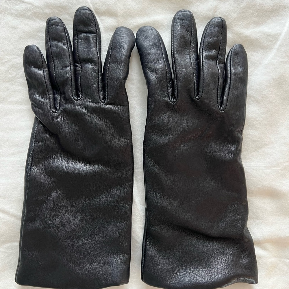 Cashmere Lined Leather Touchscreen Gloves